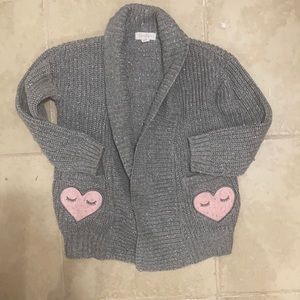 Jessica Simpson grey and silver cardigan